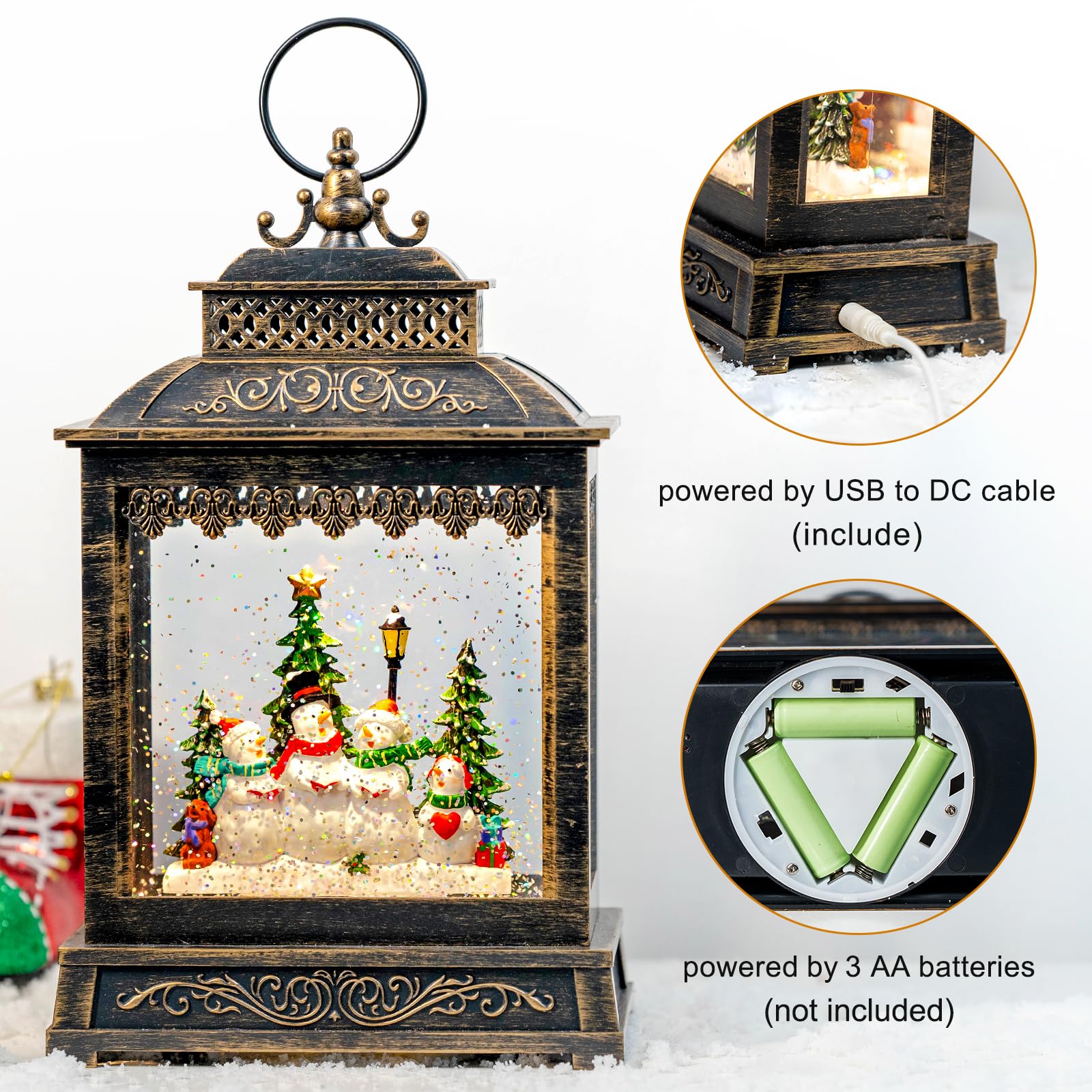 ZQQLITE lanterne posée sur table de Noël créant ambiance chaleureuse