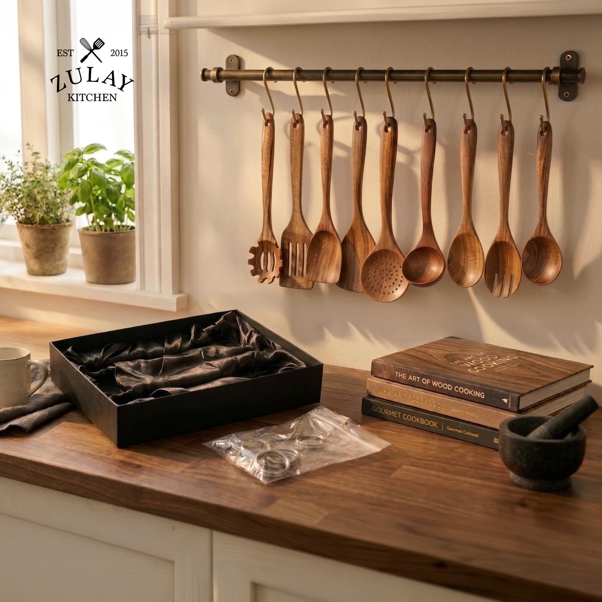 Zulay Kitchen coffret coulissant ouvert prêt à offrir comme cadeau élégant