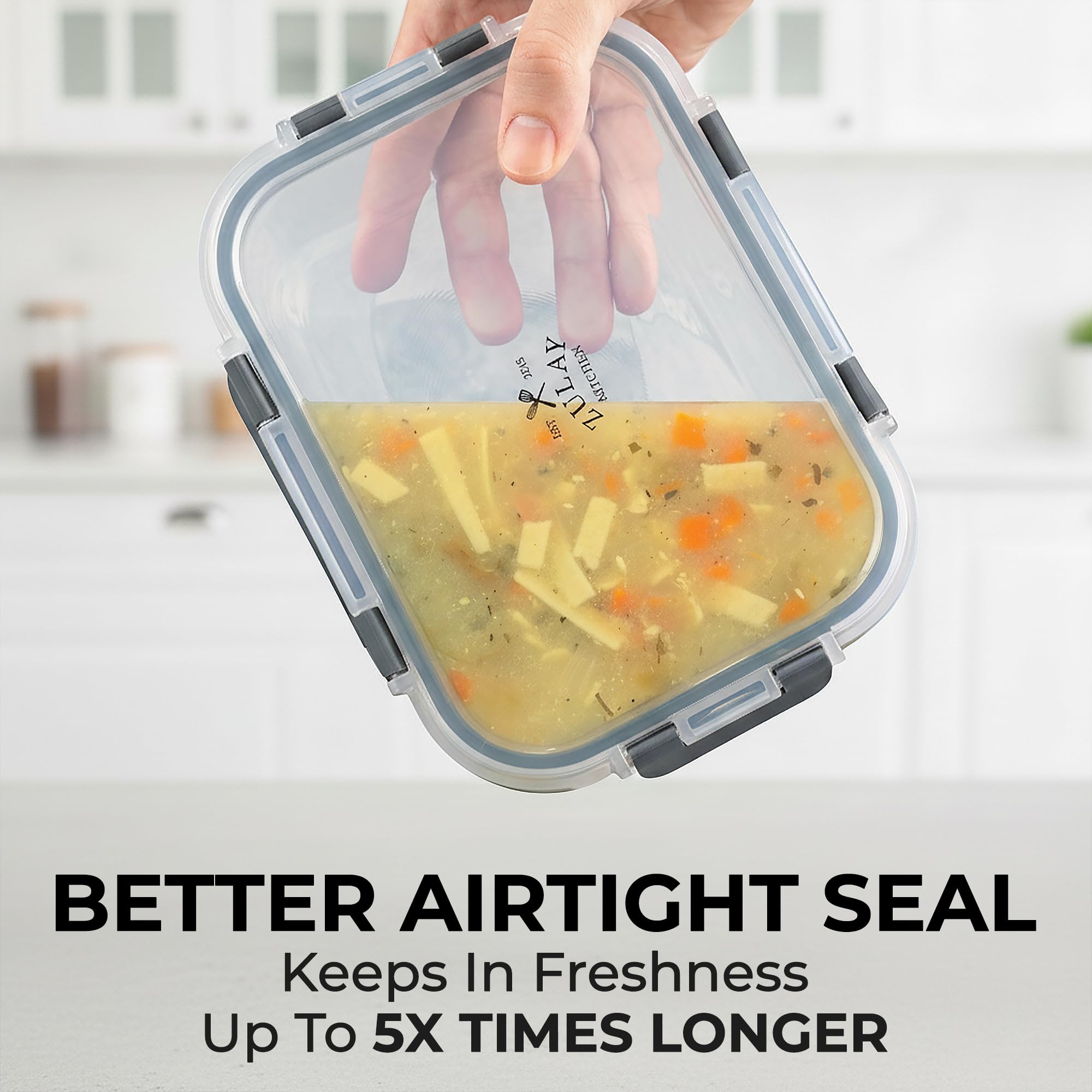 Zulay Kitchen gros plan joint silicone amovible garantissant étanchéité