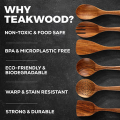Zulay Kitchen écumoire texture bois montrant résistance et évacuation efficace