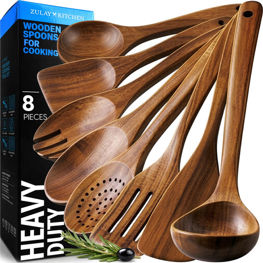 Zulay Kitchen ensemble face avant montrant design et variété d’ustensiles