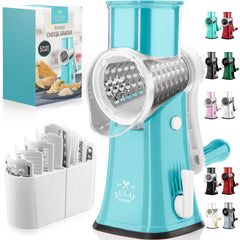Zulay Kitchen râpe rotative vue face montrant design stable et gain de temps