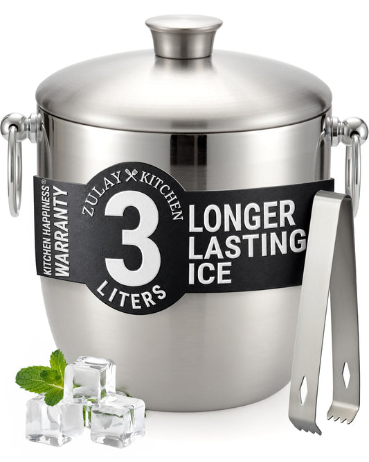 Zulay Kitchen seau à glace face avant élégant et durable pour servir