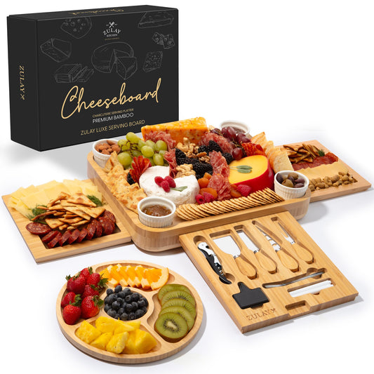 Zulay Kitchen planche avant présentation montrant fromage et charcuteries prêts à servir