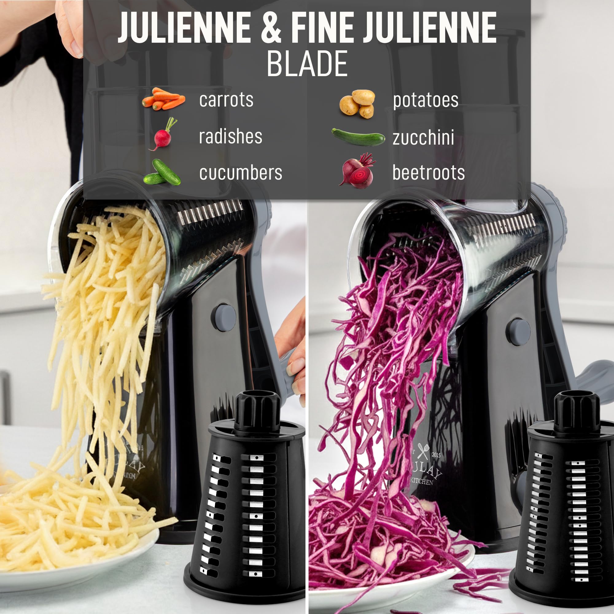 Zulay poussoir protégeant les doigts et facilitant l'introduction d'aliments