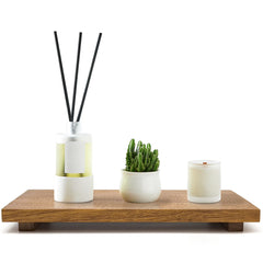 Zurklulu socle acacia face avant montrant stabilité et design naturel