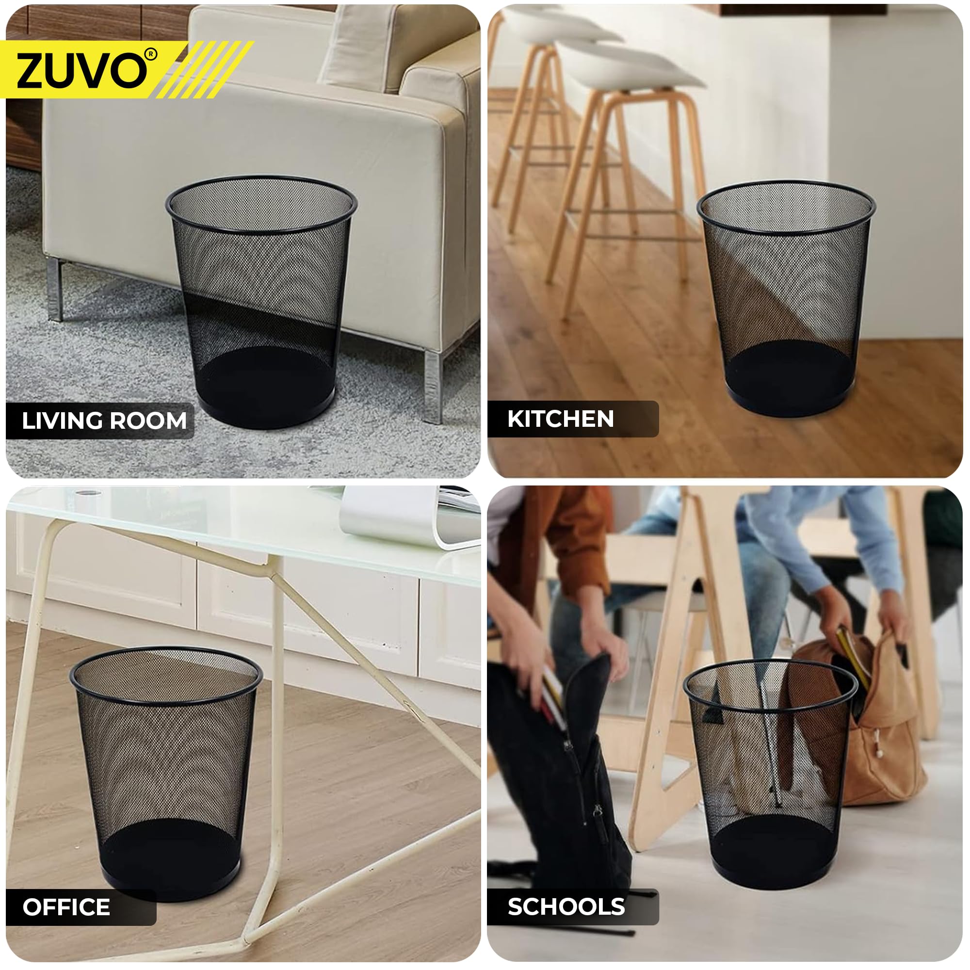 Zuvo étiquette dimensions montrant spécifications et aide au choix