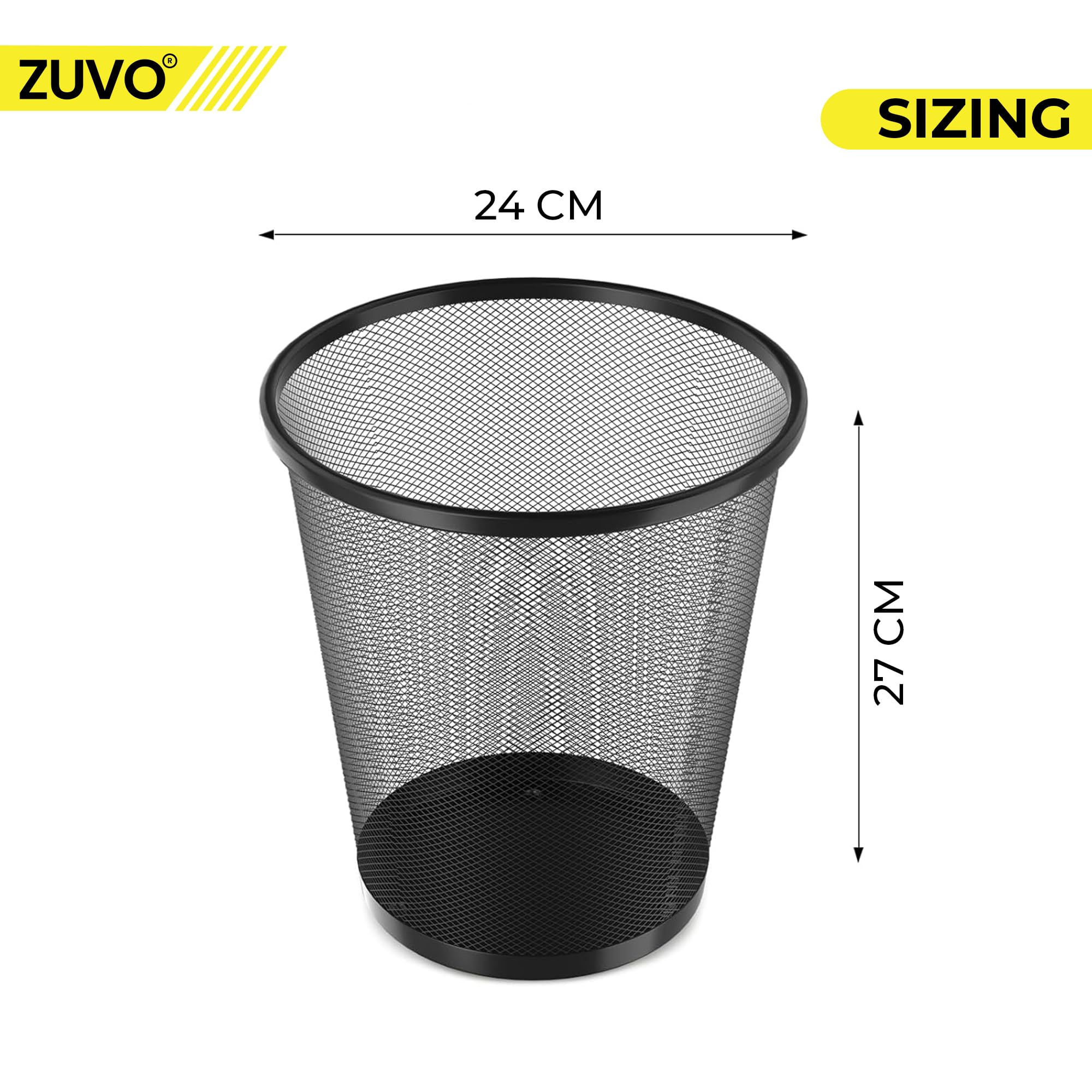 Zuvo hauteur vue côté illustrant proportion 10,1 pouces bénéfice encombrement réduit
