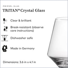 zwiesel glas gros plan du bord du verre Pure soulignant précision et confort