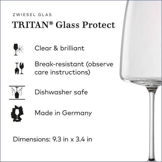 Zwiesel Glas gros plan sur cristal Tritan illustrant résistance et éclat