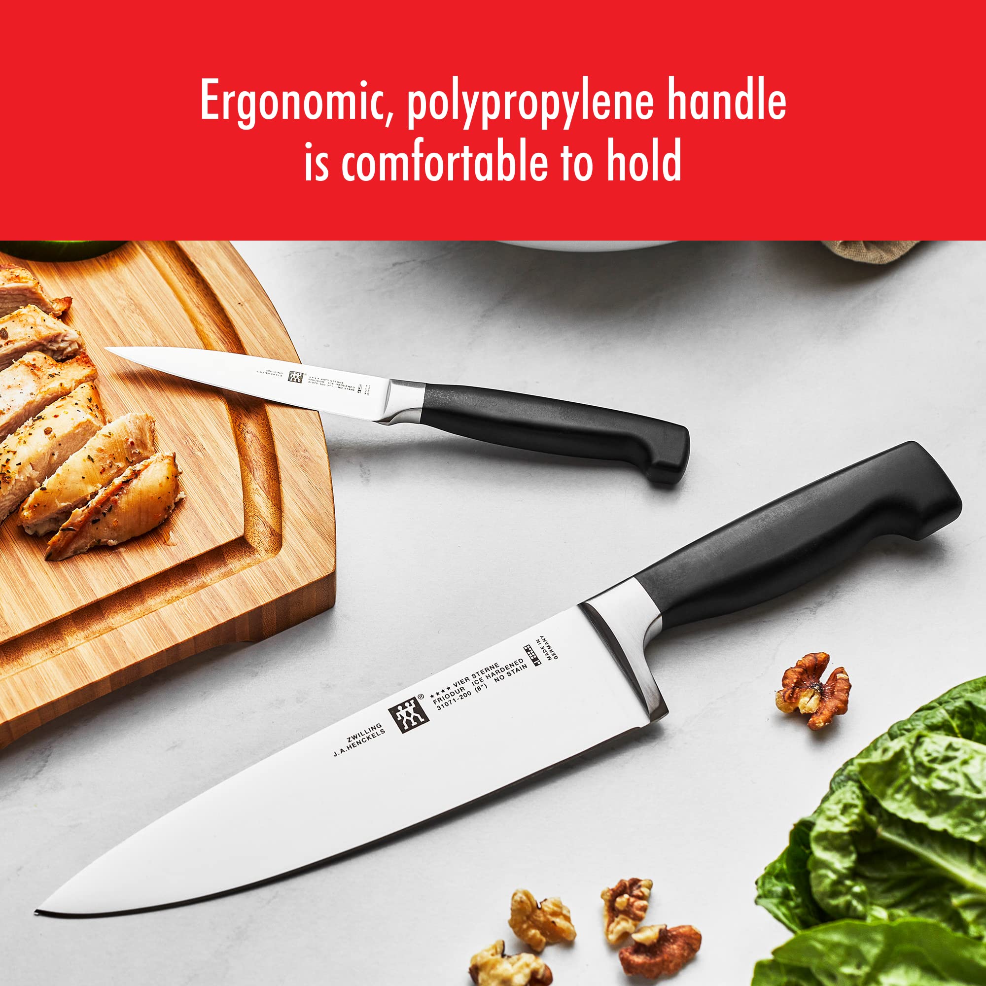 ZWILLING outils sur plan de travail montrant polyvalence culinaire