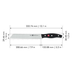 ZWILLING poignée trois rivets garantissant prise confortable