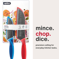 Zyliss couteau santoku 5 pouces profil, lame fine pour trancher avec précision