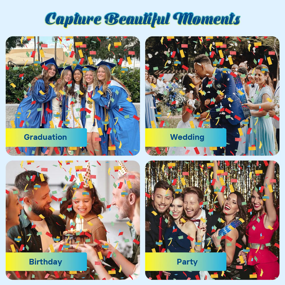 ZZPAKUE mise en scène mariage avec pluie de confettis pour photos mémorables